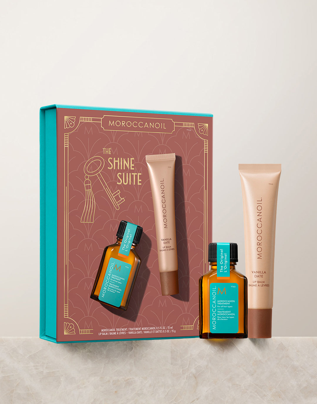 The Shine Suite: Gavesæt med Vanilla Date Lip Balm